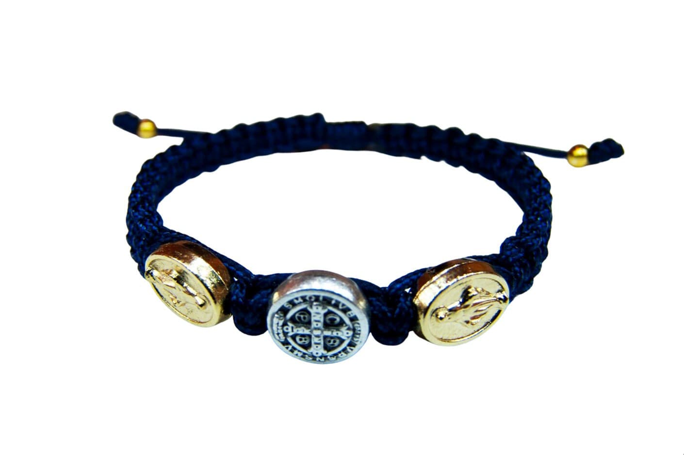 Saint Benedict Catholic bracelet for kids alternating Miraculous medal - Catholic Wholesale