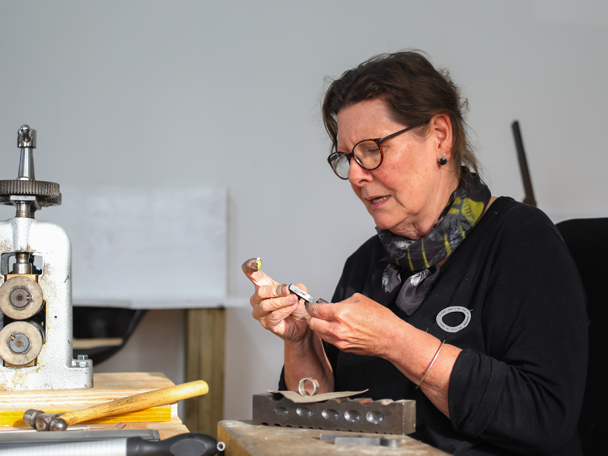 MIRJAM artisan handcrafting Catholic jewelry