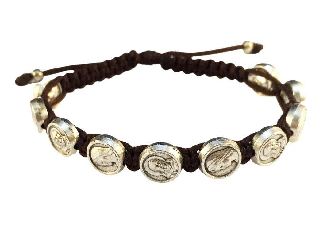 Padre Pio medal Catholic bracelet - Catholic Wholesale