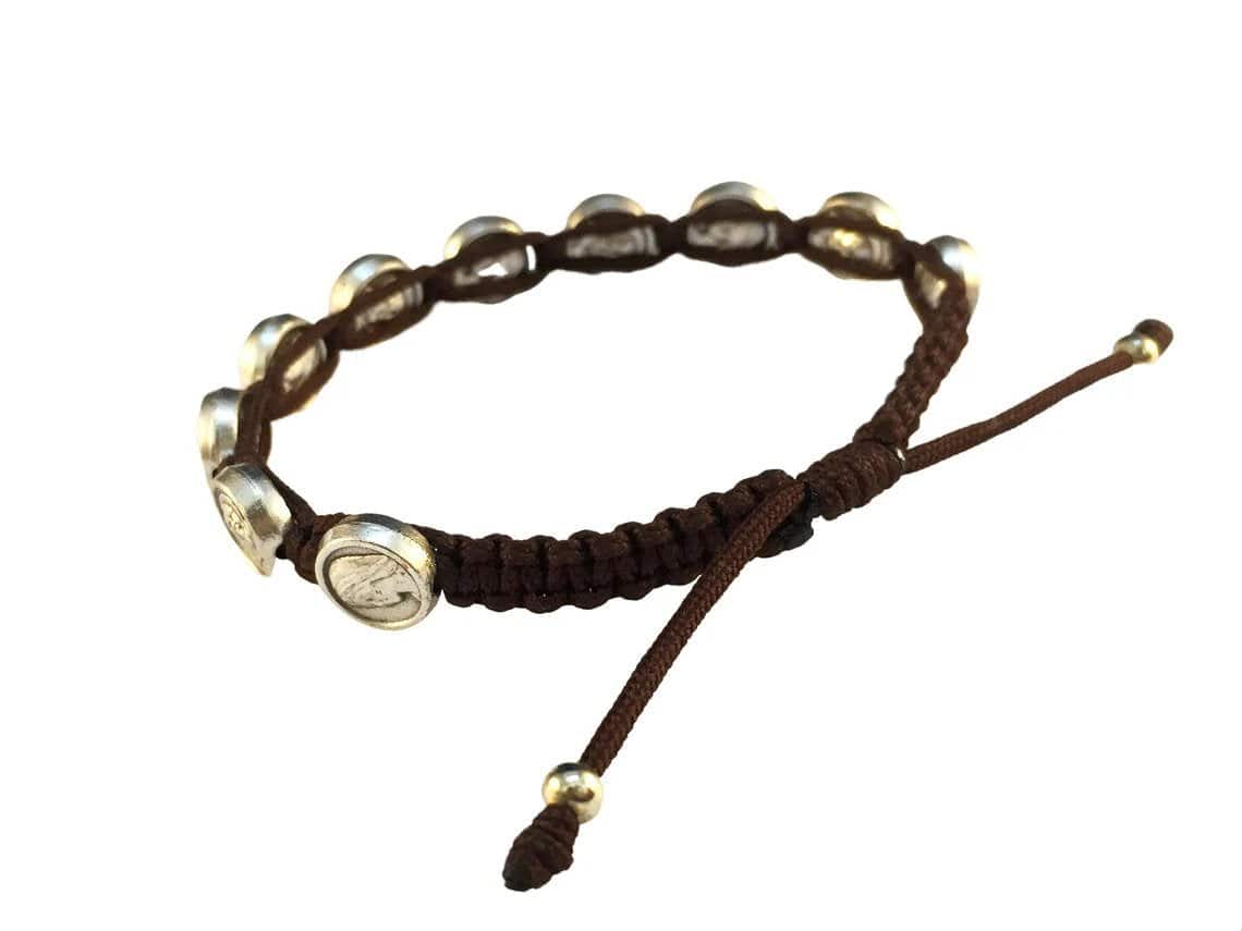 Padre Pio medal Catholic bracelet - Catholic Wholesale
