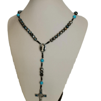 Heart of Jesus rosary with glass beads ZZ31