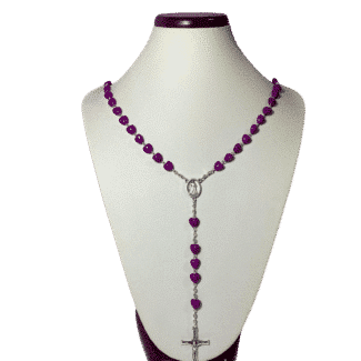 Virgin Mary rosary with beads ZR12