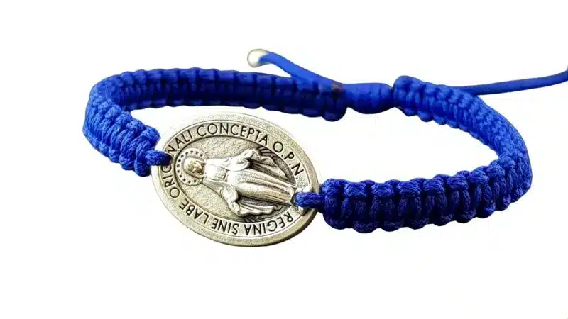 Miraculous medal woven bracelet