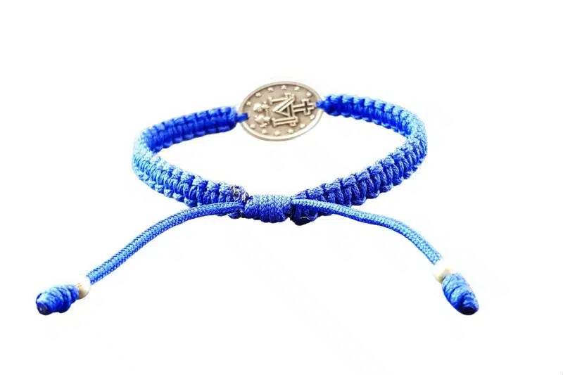Miraculous medal woven bracelet