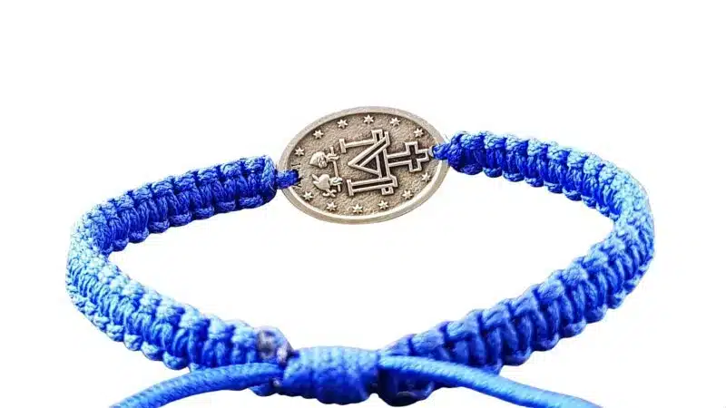 Miraculous medal woven bracelet