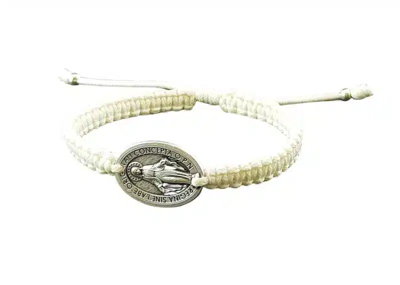 Miraculous medal woven bracelet