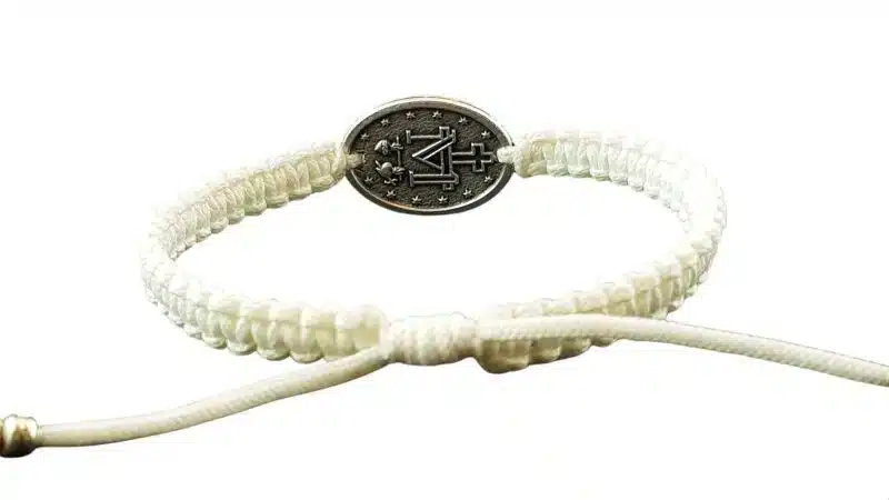 Miraculous medal woven bracelet