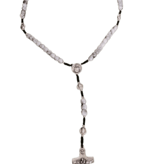 Pope Francis rosary with glass beads ZZ22