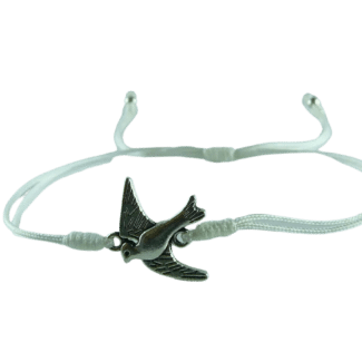 Silver Dove Catholic bracelet