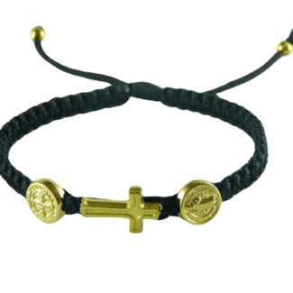 Pulsera infantil de San Benito con cruz