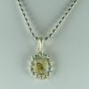 Virgin Mary Pendant Necklace with zircons