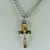 Virgin Mary cross pendant with chain