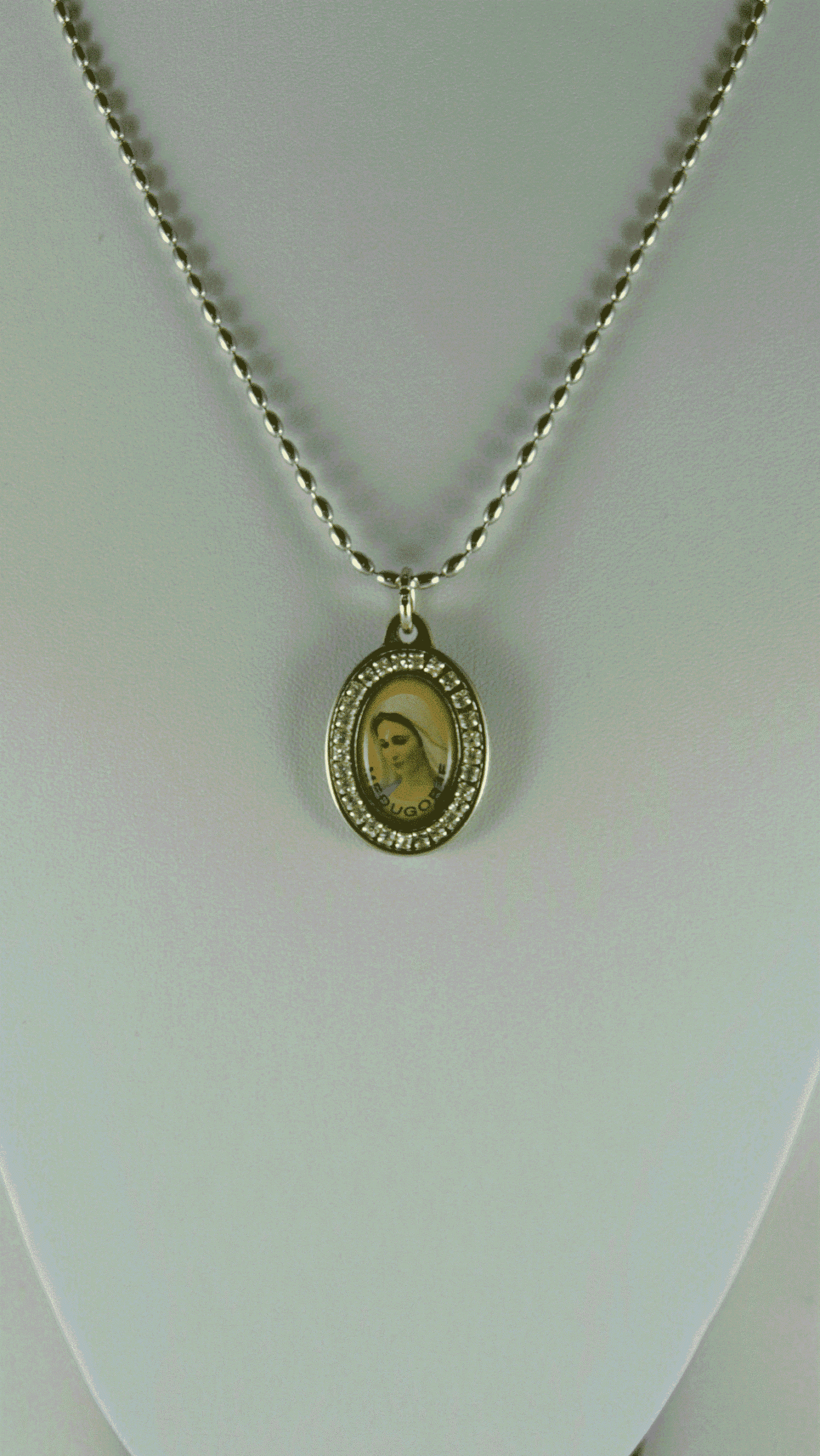 Virgin Mary necklace with Medjugorje tag