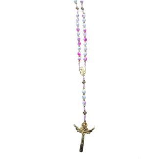 Our Lady Mary rosary with glass beads - Catholic Wholesale