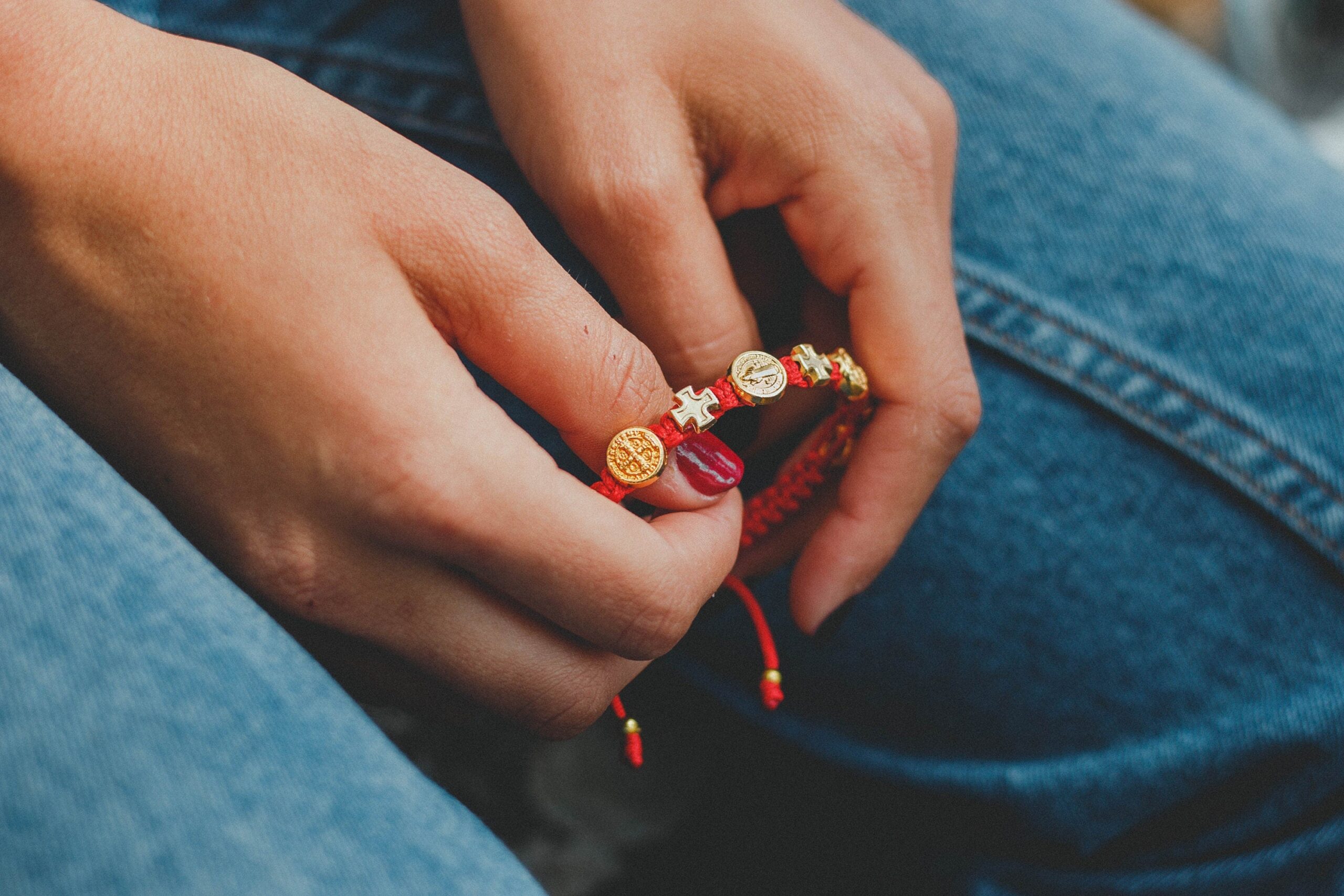 Saint Benedict medal Catholic bracelet with crosses - Catholic Wholesale