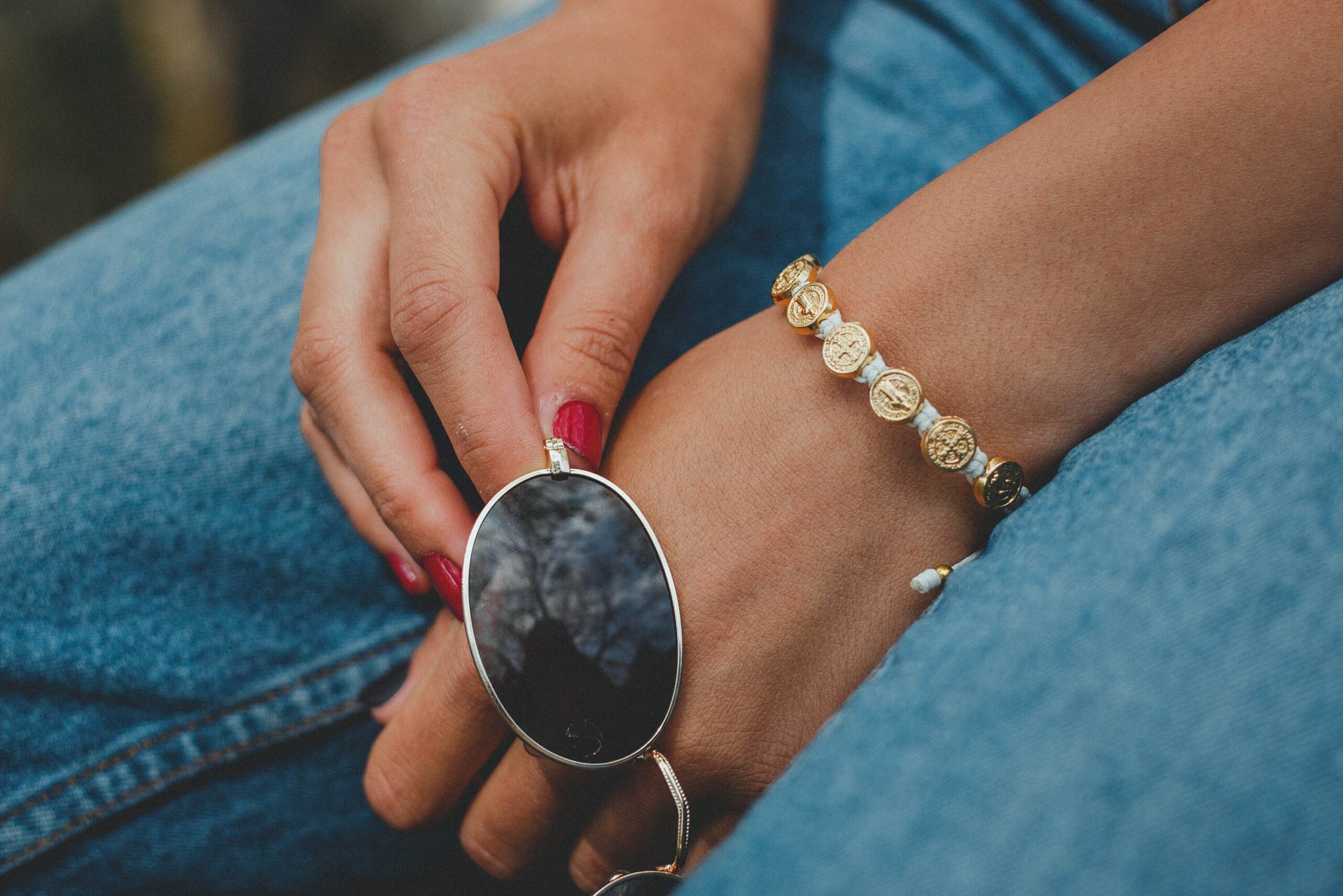 Saint Benedict bracelet with gold color medals - Catholic Wholesale