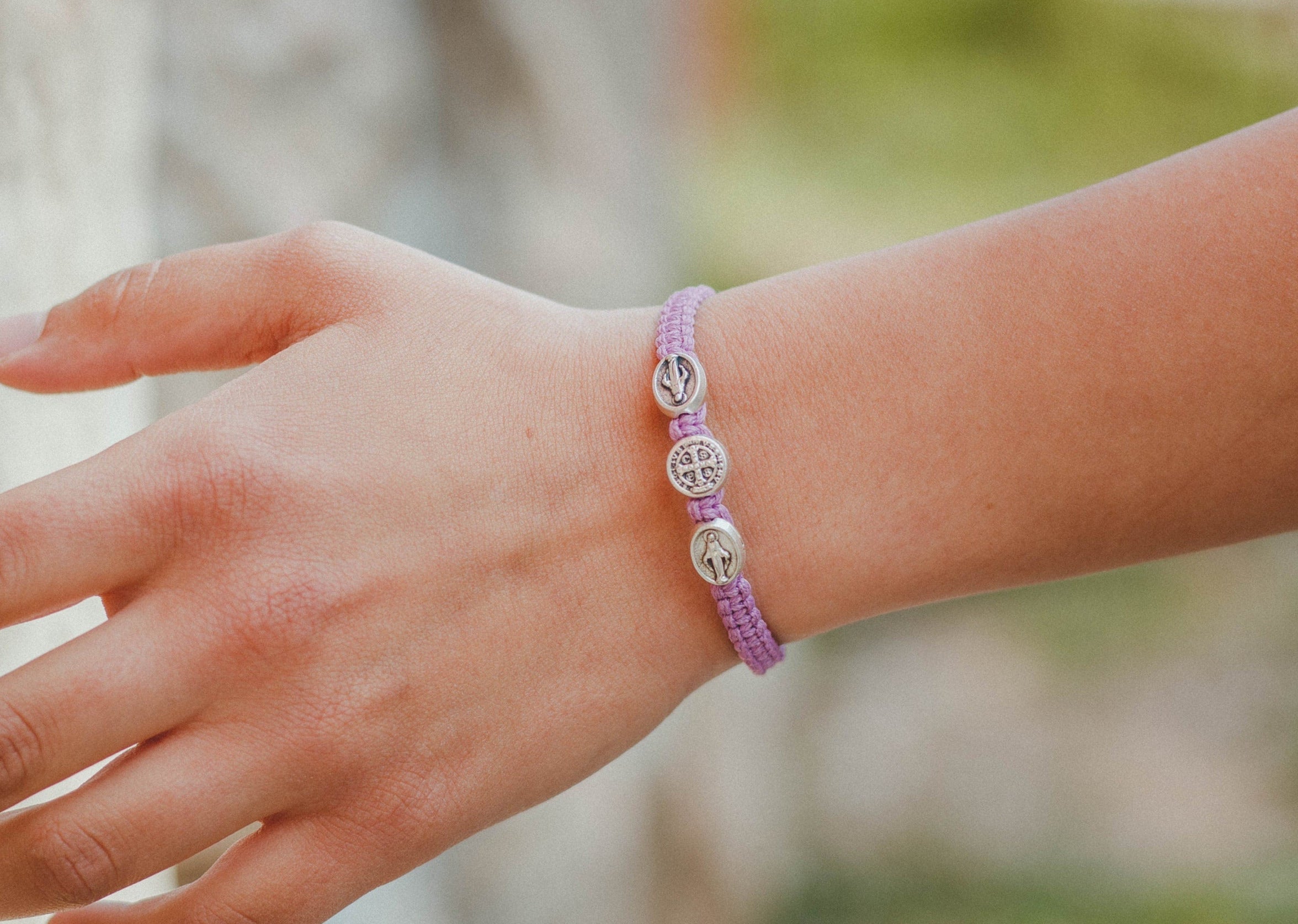 Saint Benedict and Miraculous kids bracelet - Catholic Wholesale