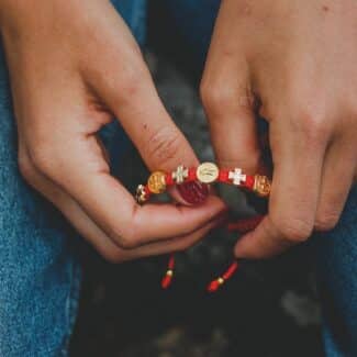Saint Benedict medal Catholic bracelet with crosses - Catholic Wholesale
