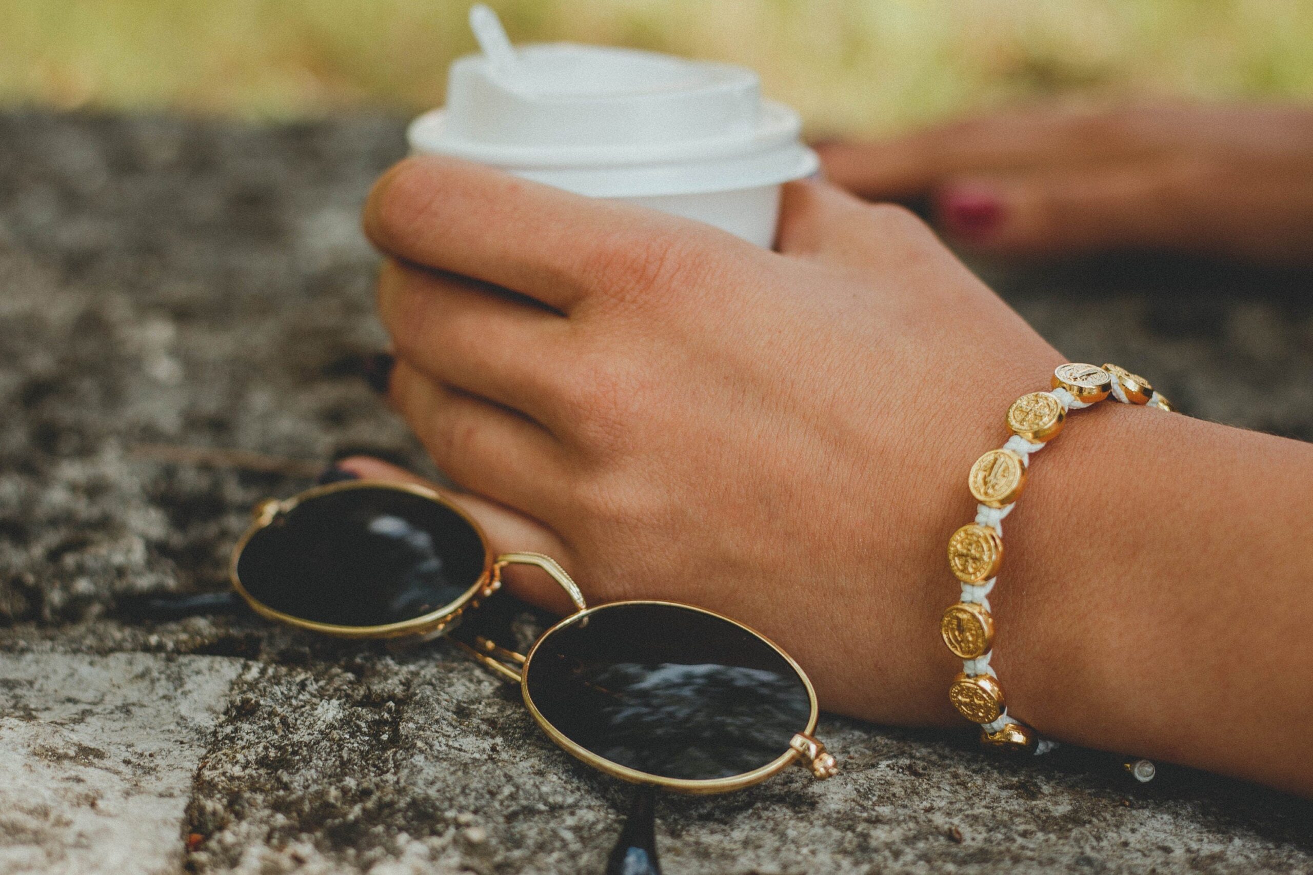 Saint Benedict bracelet with gold color medals - Catholic Wholesale