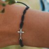 Pulsera católica con Crucifijo y nudos