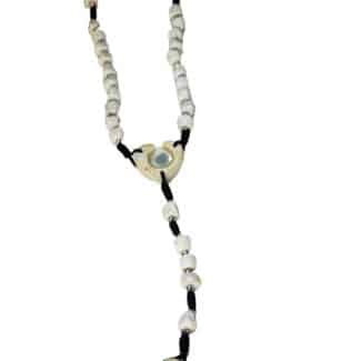 Lady Mary rosary with hand shaped stone beads - Catholic Wholesale