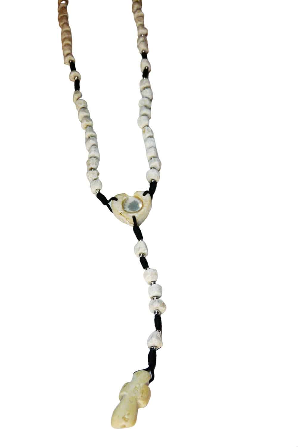 Lady Mary rosary with hand shaped stone beads - Catholic Wholesale