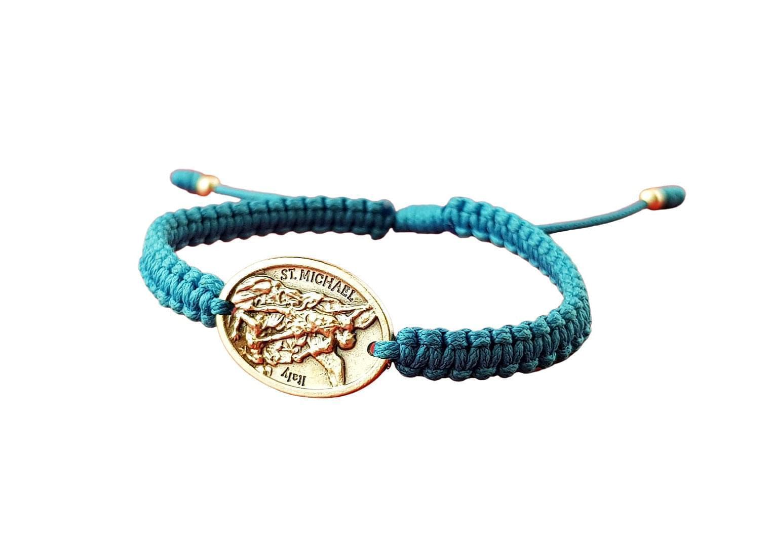 Archangel Michael Guardian Angel single medal bracelet - Catholic Wholesale