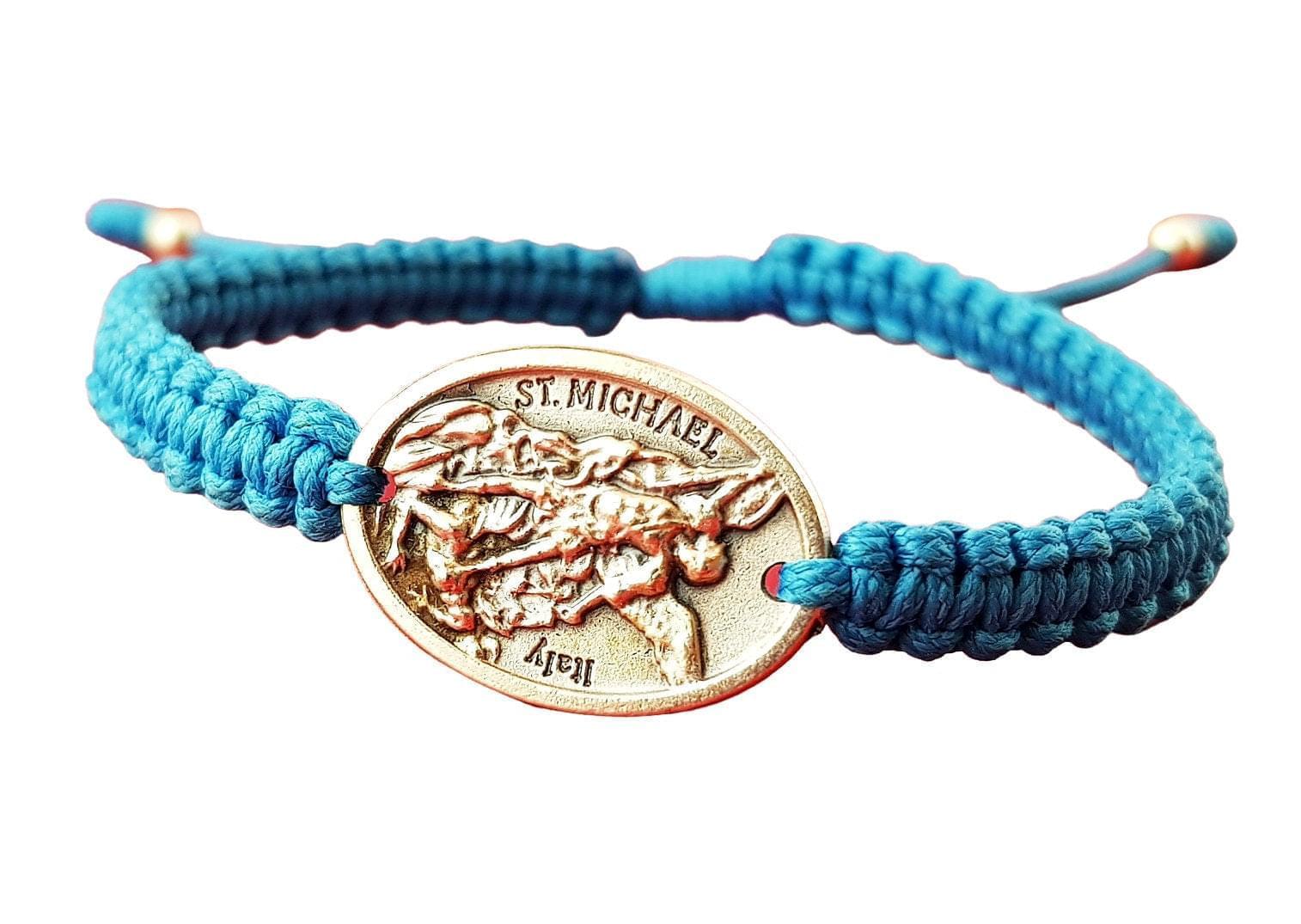 Archangel Michael Guardian Angel single medal bracelet - Catholic Wholesale