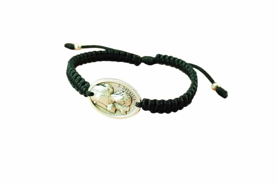 Saint Sebastian medal Catholic bracelet - Catholic Wholesale