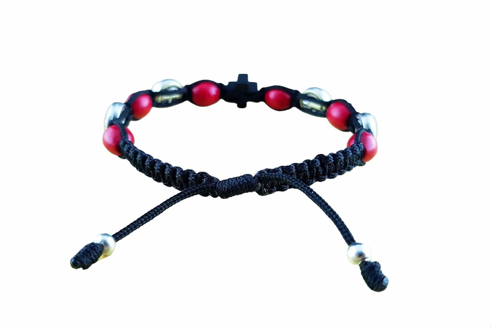 Saint Benedict Catholic bracelet with wood beads - Catholic Wholesale