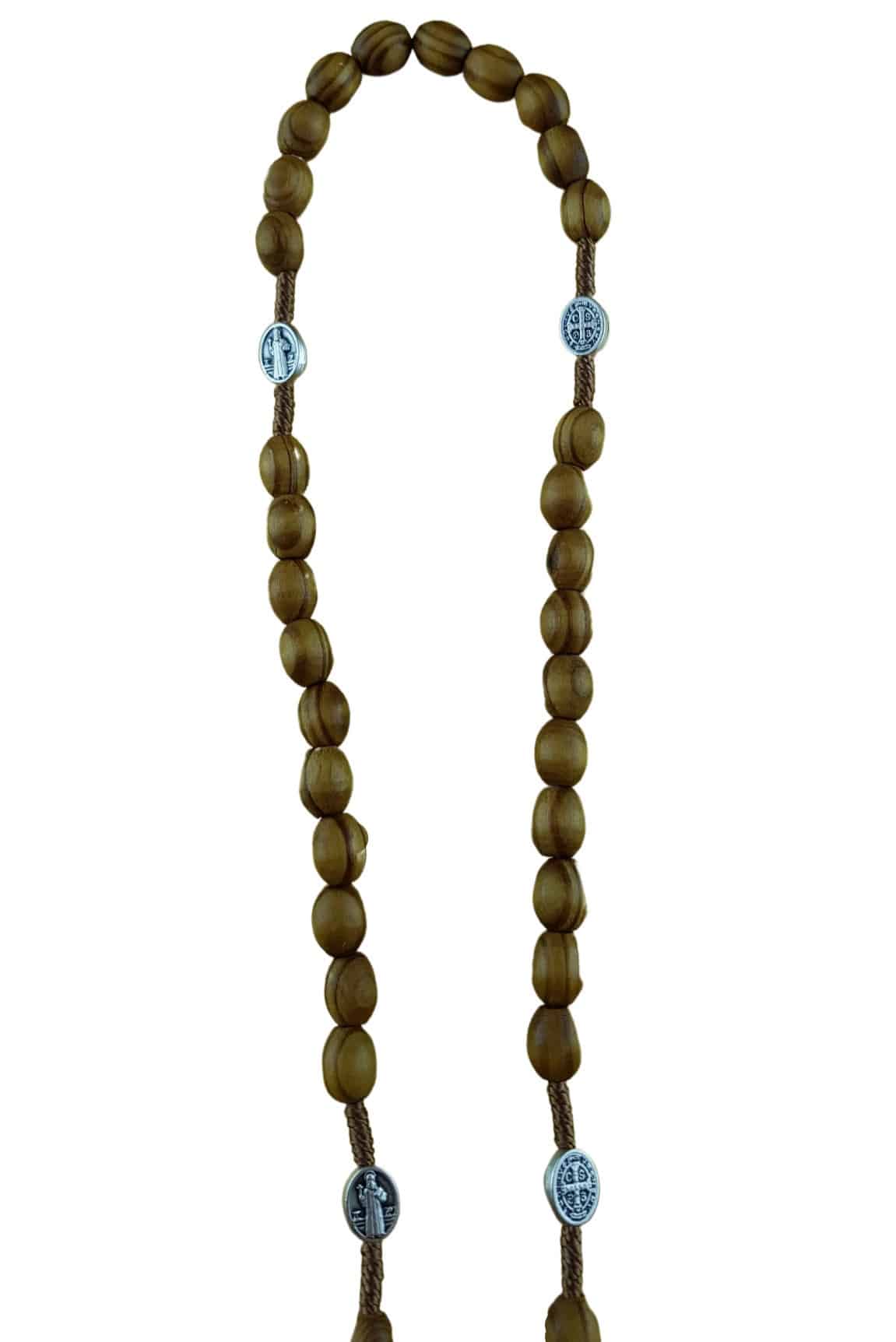 Saint Benedict wooden handmade rosary - Catholic Wholesale