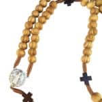 Saint Benedict olive wood rosary - Catholic Wholesale