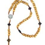 Saint Benedict olive wood rosary - Catholic Wholesale