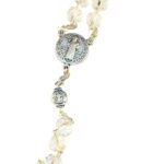 Saint Benedict Catholic rosary with transparent glass beads - Catholic Wholesale