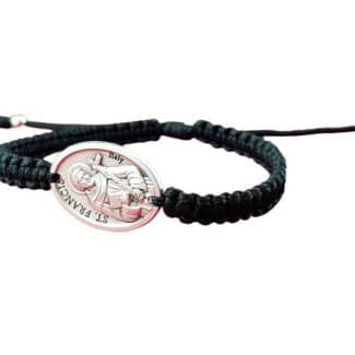 Saint Francis of Assisi single medal bracelet - Catholic Wholesale