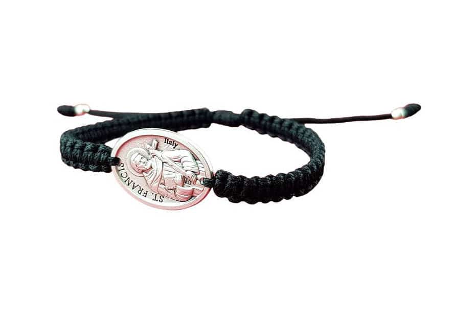 Saint Francis of Assisi single medal bracelet - Catholic Wholesale