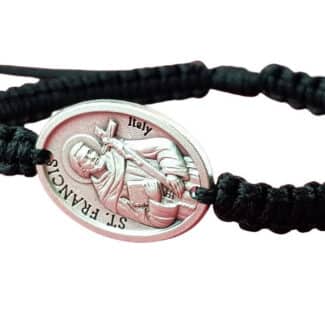 Saint Francis of Assisi single medal bracelet - Catholic Wholesale