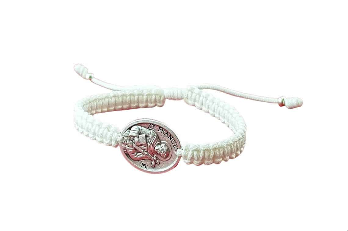 Saint Francis of Assisi single medal bracelet - Catholic Wholesale