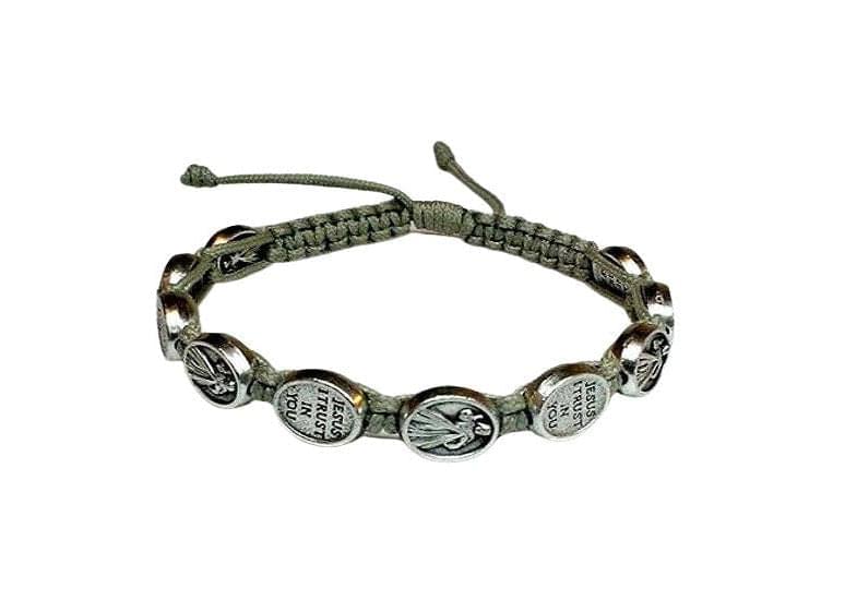 Divine Mercy Catholic bracelet, Jesus I trust in You medal - Catholic Wholesale