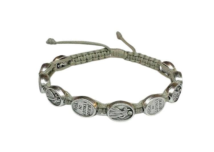 Divine Mercy Catholic bracelet, Jesus I trust in You medal - Catholic Wholesale