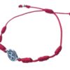 Bracciale cattolico con medaglia benedettina con nodi intrecciati a mano