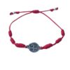 Bracciale cattolico con medaglia benedettina con nodi intrecciati a mano