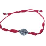 Benedictine medal Catholic bracelet with handwoven knots - Catholic Wholesale