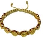 Saint Benedict bracelet with gold color medals - Catholic Wholesale