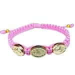 Miraculous bracelet with gold color medals, Christian jewelry for kids - Catholic Wholesale