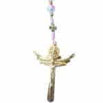 Our Lady Mary rosary with glass beads - Catholic Wholesale