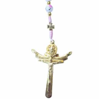 Our Lady Mary rosary with glass beads - Catholic Wholesale