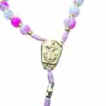 Our Lady Mary rosary with glass beads - Catholic Wholesale