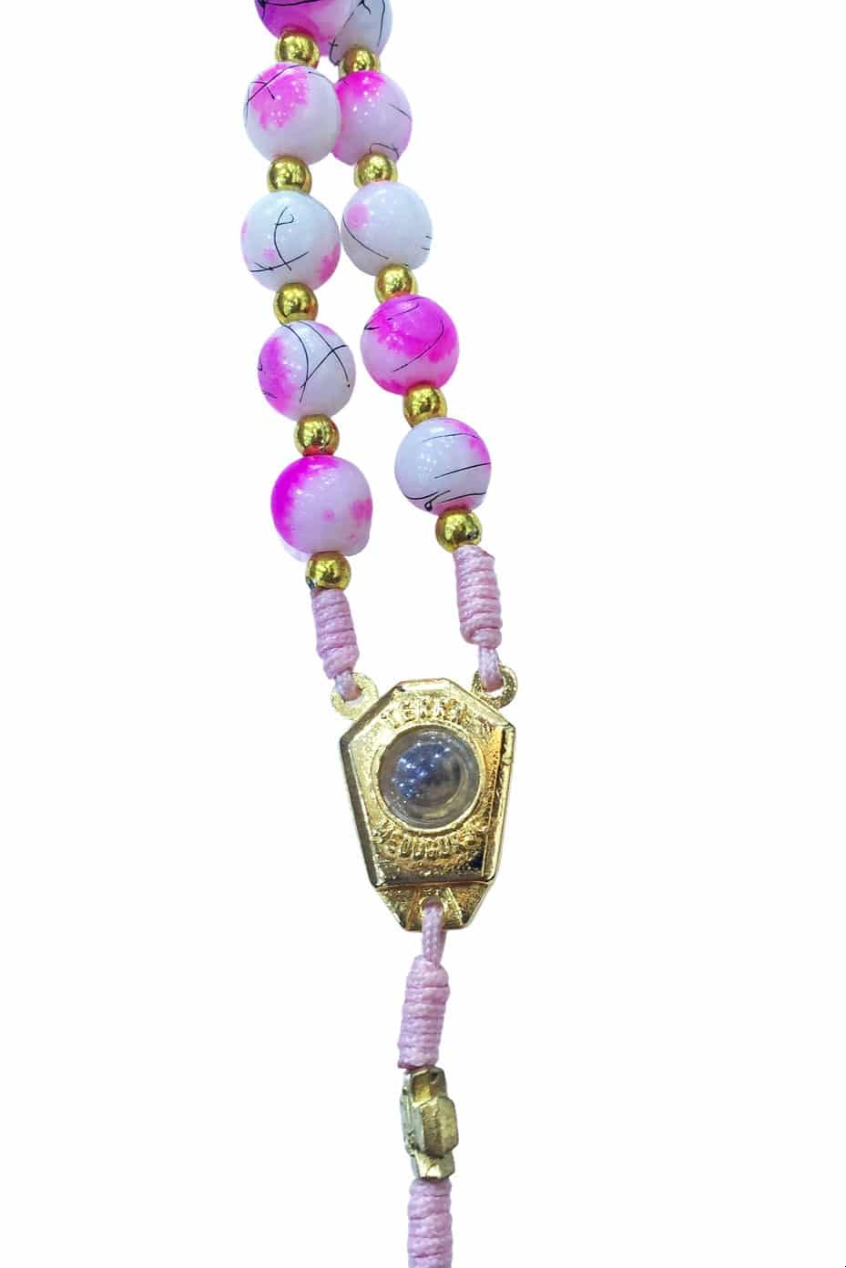 Our Lady Mary rosary with glass beads - Catholic Wholesale