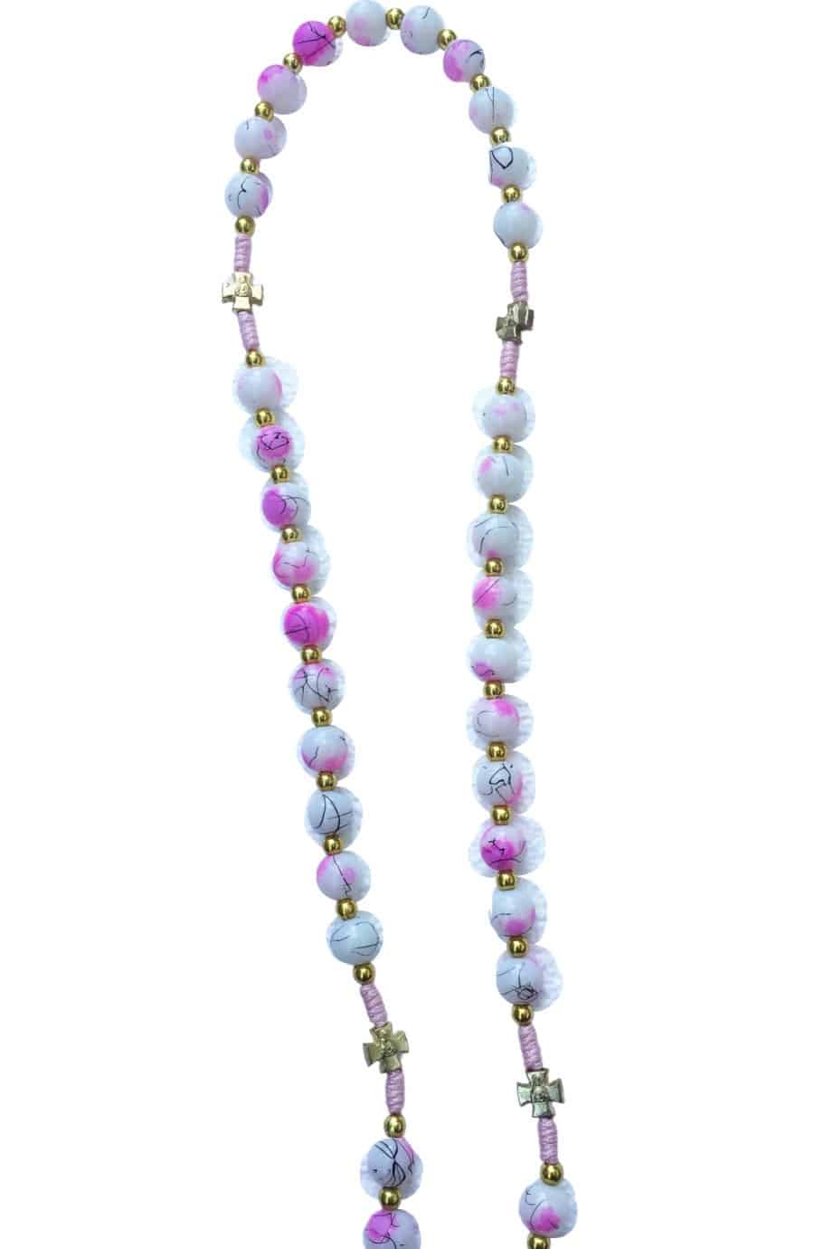 Our Lady Mary rosary with glass beads - Catholic Wholesale